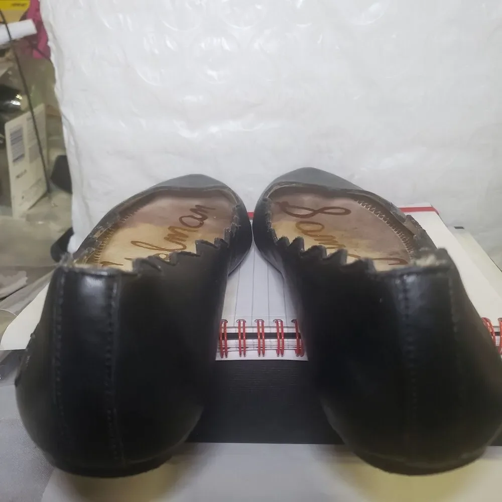 Sam Edelman Francis Scalloped Ballet Flats Sz 6.5W Black #B1